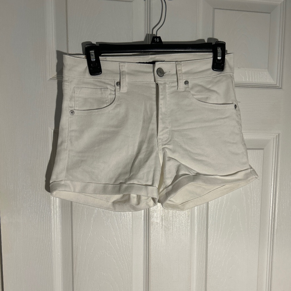 White high rise midi